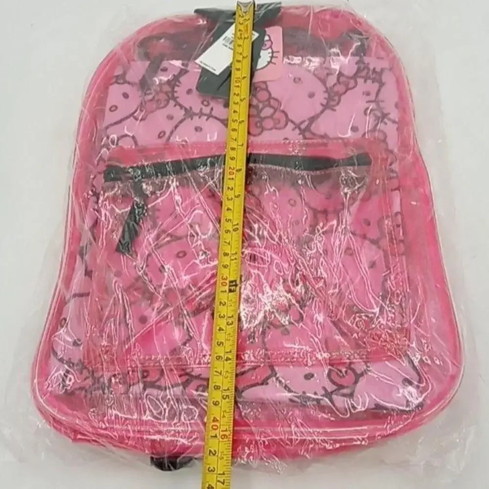 Old Navy Hello Kitty Backpack Girls One Size School Travel Bag Pink Transparent